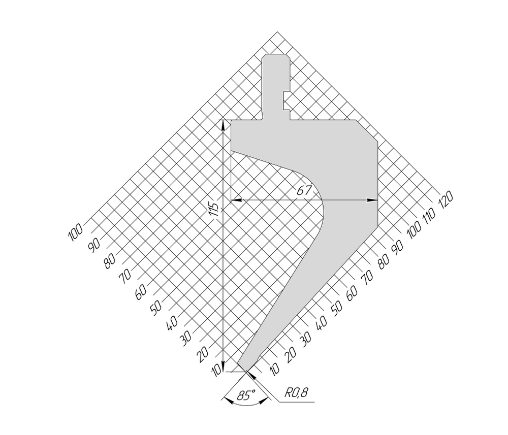 Пуансон AP 1310 85° H115 R0,8