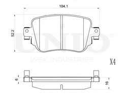 Колодки тормозные диск. задние UNIO BRP-20354