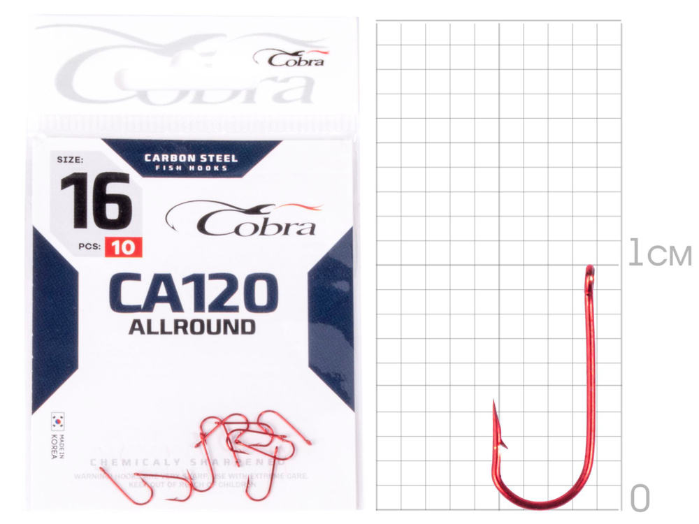 Крючки Cobra Allround MIRAGE сер. CA120 разм. 016 10шт.