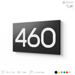 Номер на дверь 460, табличка на дверь для офиса, квартиры, кабинета, аудитории, склада, черная 120х70 мм, Айдентика Технолоджи