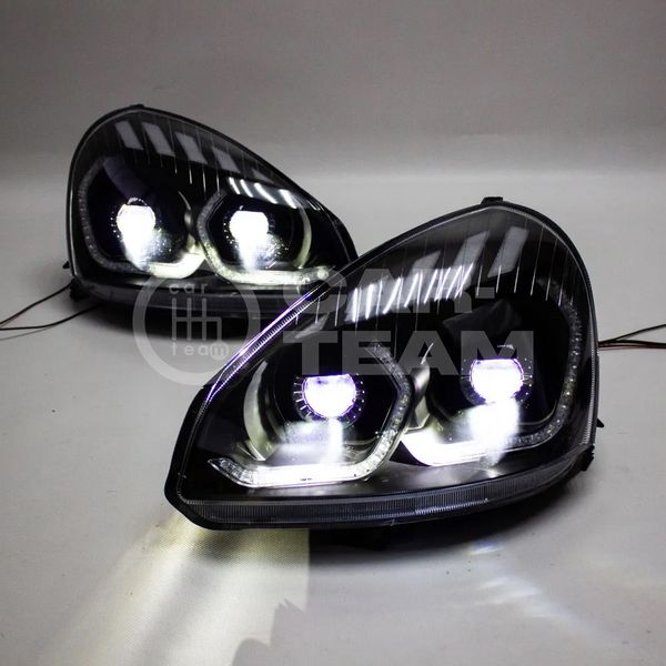 Фары Лада Приора передние в стиле BMW (ver.2) с 4-мя Bi LED модулями 1,8 дюйма