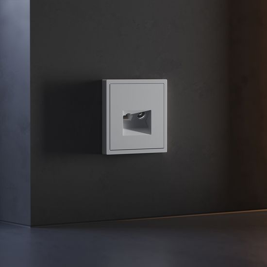 Накладка для розетки TV+RJ45 кат. 6, S70 (серый)