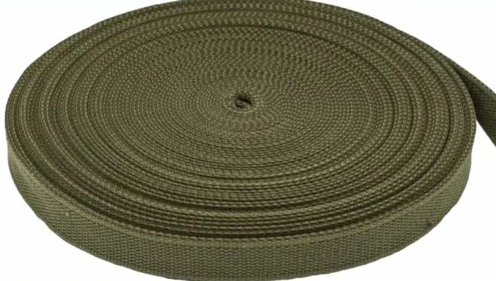 Лента вожжевая хаки 45 мм. 50 мет.