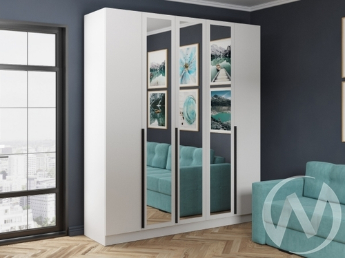 Шкаф Мадрид 2;0 с зеркалом (белый)