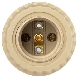 Патрон ЭРА Е27 с проводом 30 см пластиковый бежевый