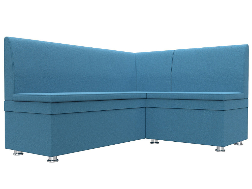 Диван кухонный угловой Уют правый угол, Амур 10 голубой, Рогожка, 124134