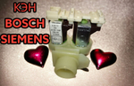 Клапан наливной Bosch Siemens 2x180 1273640R КЕН КЭН ПРАВОЕ подключение фишки