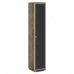 Шкаф со стеклом в алюминиевом профиле узкий 412х440х2195 V-506