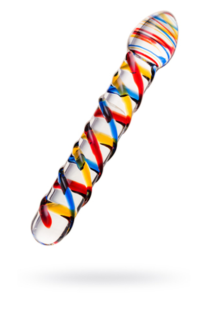 Двусторонний фаллоимитатор Sexus Glass, стекло, прозрачный, 19,5 см