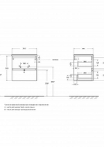 Тумба с раковиной BelBagno 50 KRAFT 39-500/390-2C-SO-GSO+BB500/390ETL темно-серая матовая