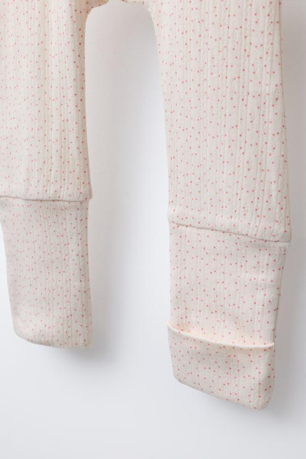 ZARA КОМБИНЕЗОН-ТРАНСФОРМЕР В ГОРОШЕК, ЭКРЮ