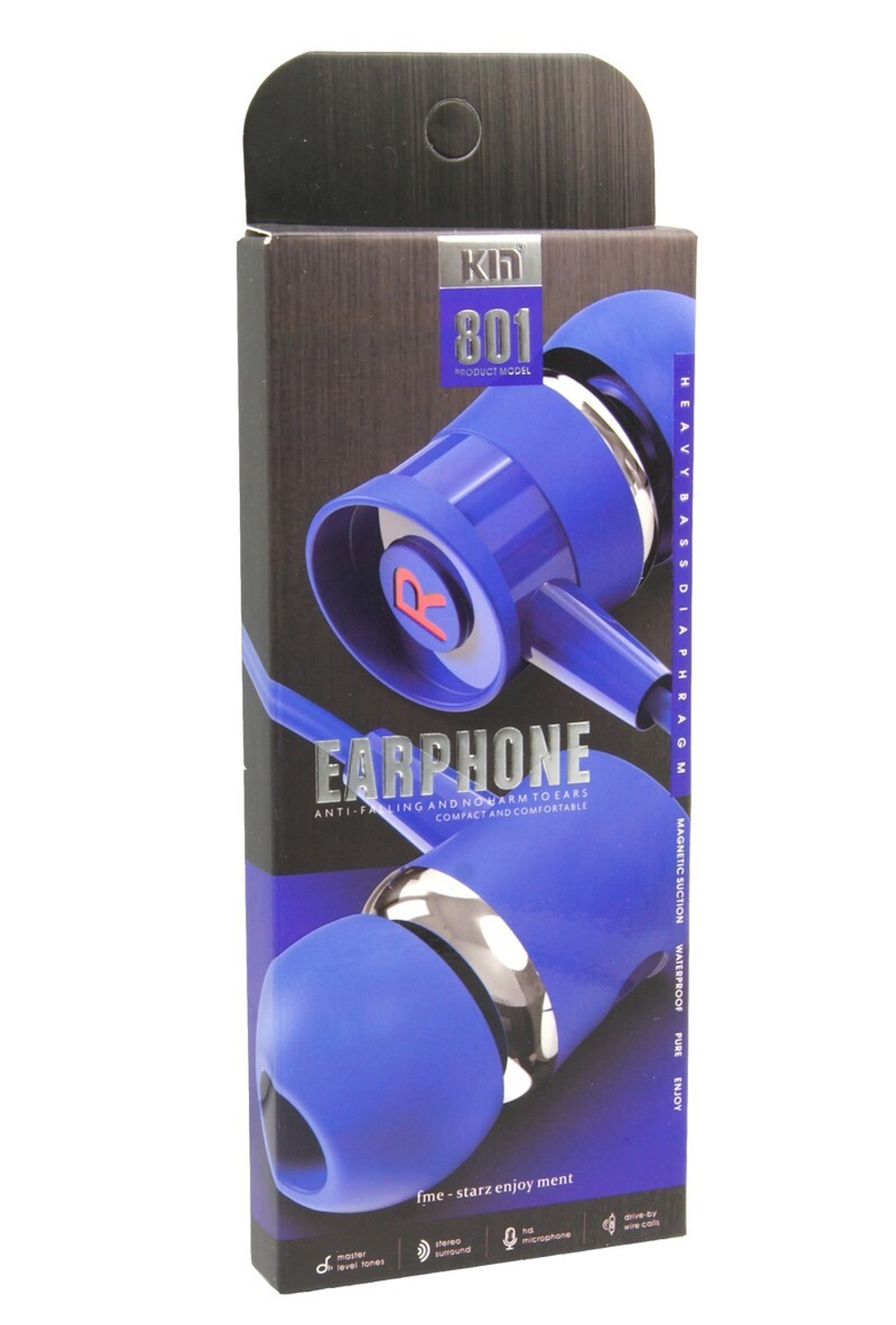 Наушники с микрофоном KIN K-801 (синий)