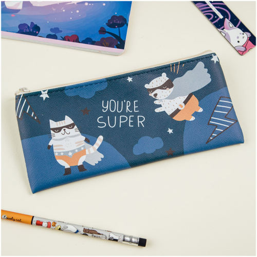 Пенал мягкий 200*100 MESHU "Super Hero", искусственная кожа И