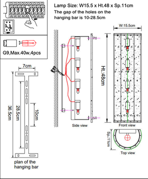 Бра 4*G9 10824/A никель Beatrice Newport