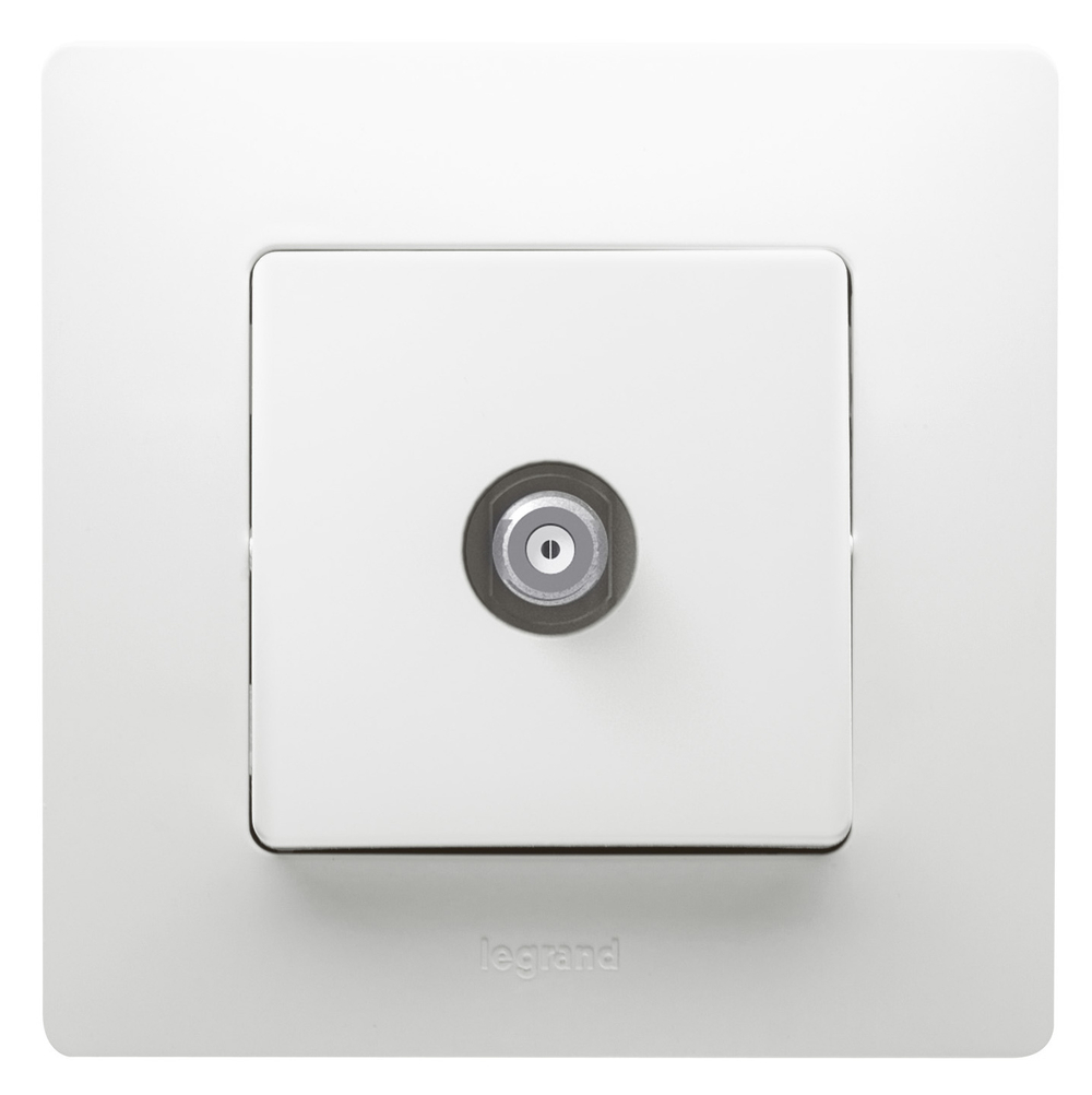 Розетка TV (телевизионная) "звезда" - белый ETIKA Legrand