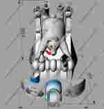 Большой надувной батут-горка "Мишка на севере"