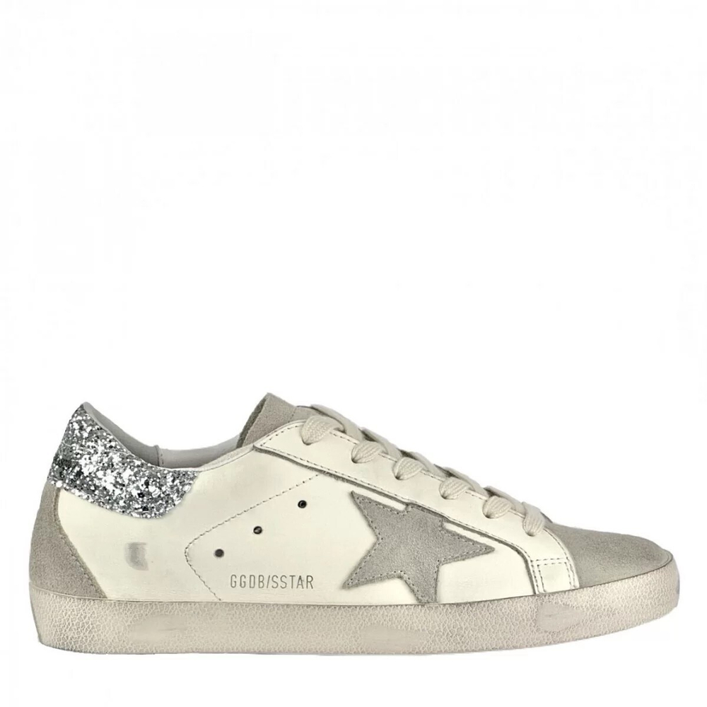 Кеды GGDB Super-Star With Gray And Silver Glitter Heel Tab