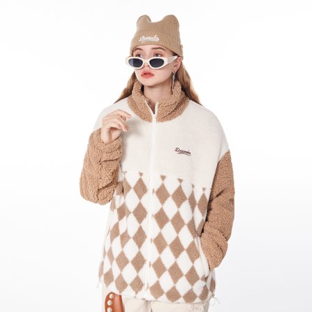 Шерповая куртка DONSMOKE "Rhombus" Oversized Sherpa Jacket