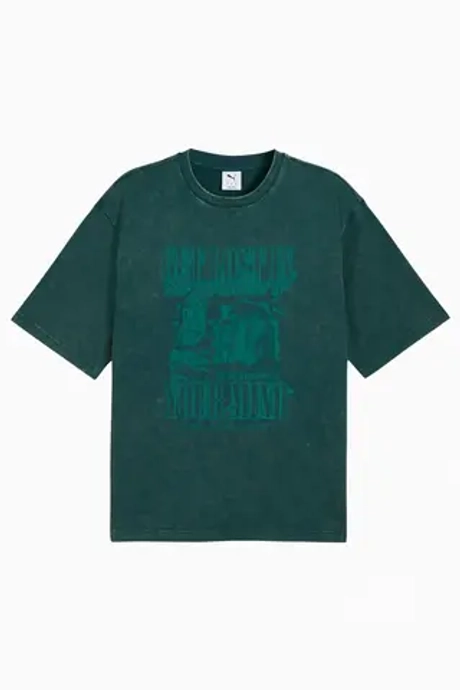 Футболка Puma Graphics Paradise Mindset Washed Boxy Tee - зеленый
