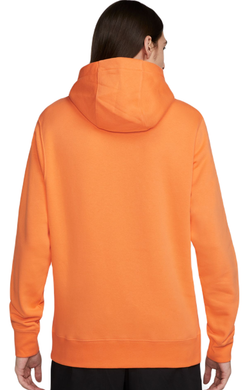 Мужская теннисная кофта Nike Sportswear Club Fleece Pullover Hoodie - bright mandarin/bright mandarin/white