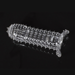 Стимулирующая силиконовая насадка с усиками Rosyland (Цвет: прозрачный)