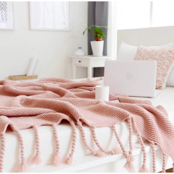 Плед вязаный ZEPHYR HOME розовый