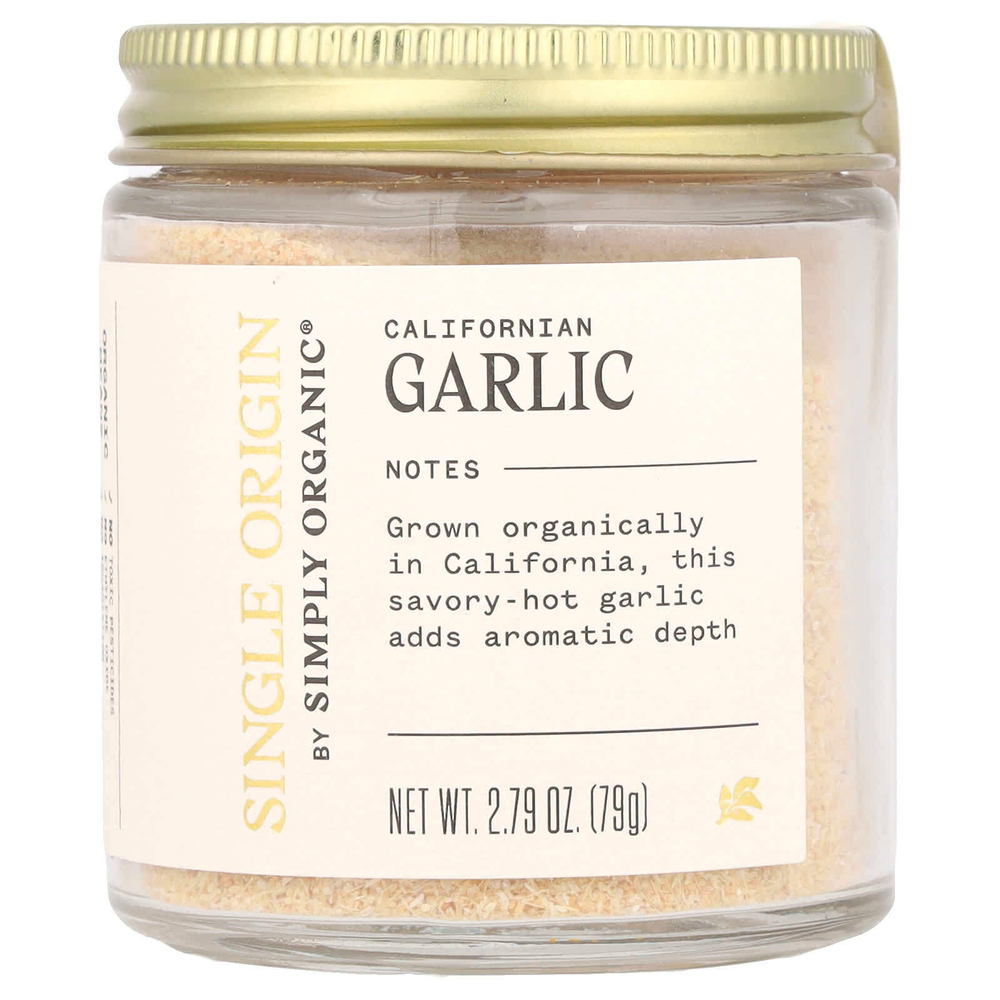 Simply Organic, Single Origin, калифорнийский чеснок, 79 г (2,79 унции)