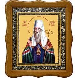 Иоанн Тобольский Святитель митрополит. Икона на холсте.