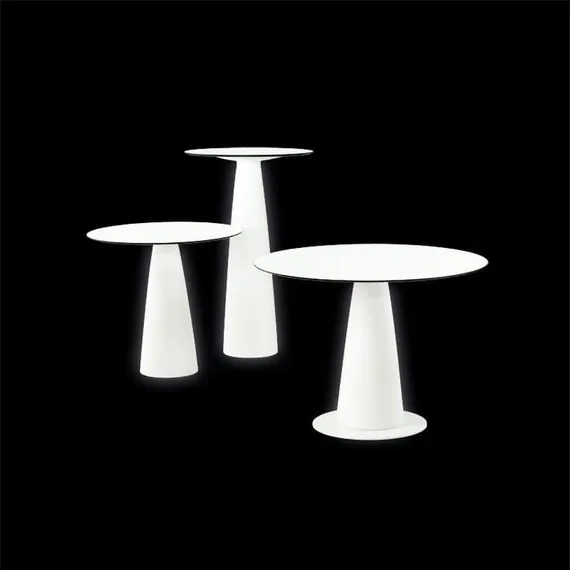 Стол из HPL пластика барный светящийся Hopla Lighting, белый