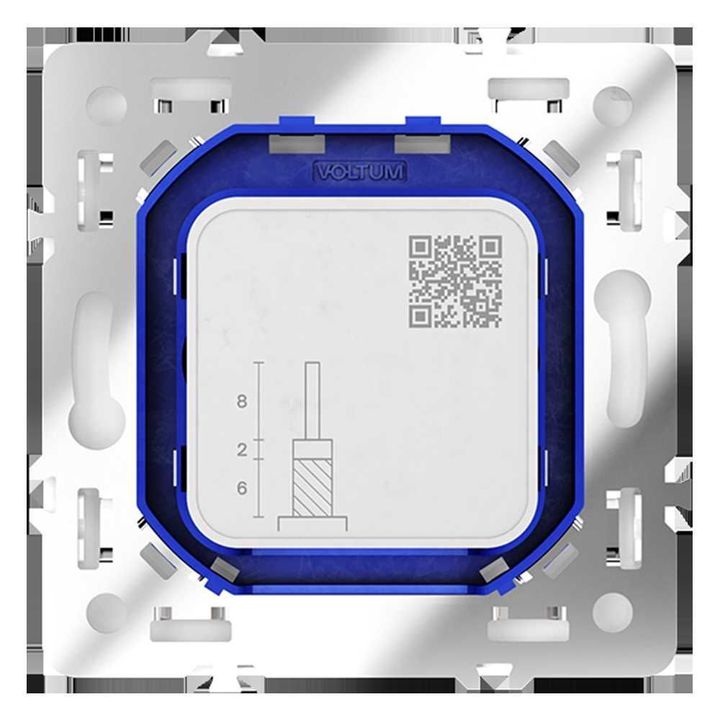 Розетка телевизионнная встраиваемая Voltum S70 оконечная TV+SAT, (белый глянцевый) VLS060401