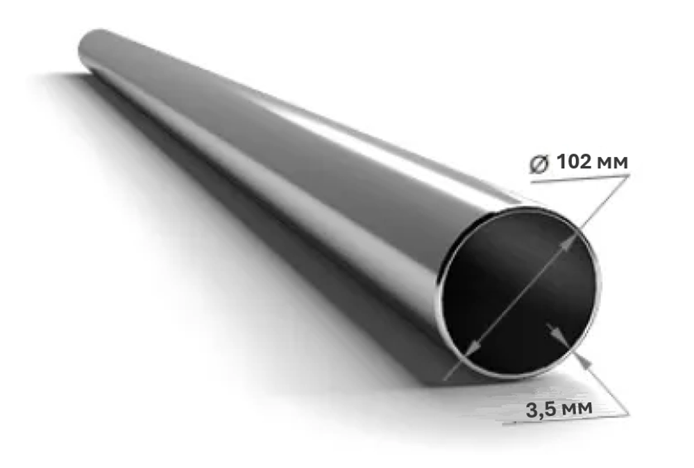 трубы электросварные 102х3.5 дл 6000