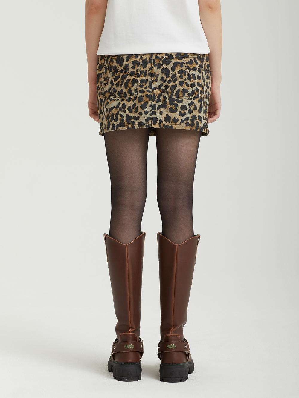 Юбка Denim Leopard Mini