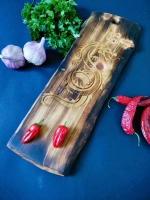 Доска разделочная деревянная из Кедра. "Дракон"