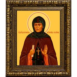 Серафима Сезеновская, преподобная игумения. Икона на холсте.