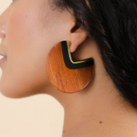 Серьги Nature Bijoux, Cannelle, с рогом и деревом байонг, NB26.1-12-90614 (коричневый)