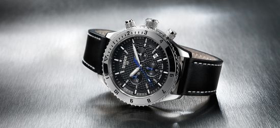 Мужские швейцарские часы Traser T5 Master Chronograph 106974(кожа)