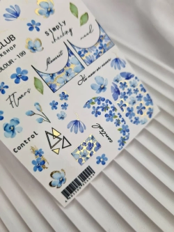 Lucky Rose Слайдеры наклейки для ногтей Foil 199