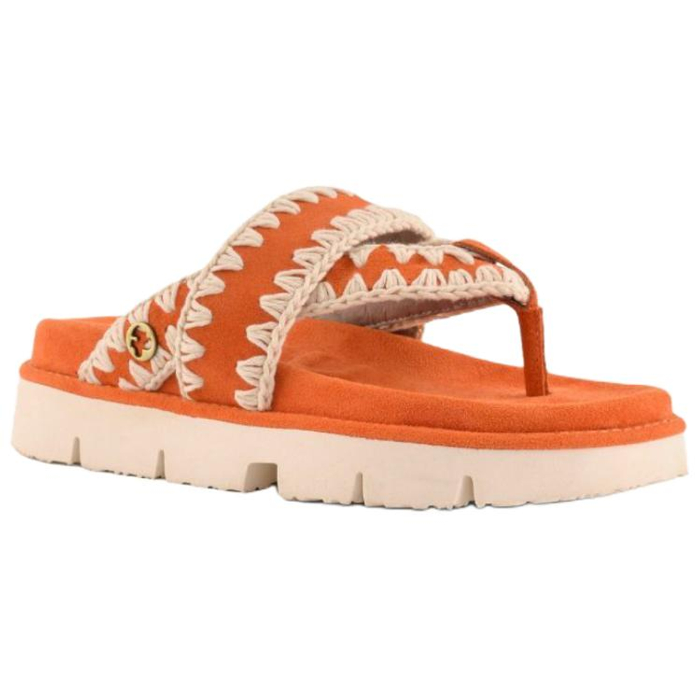 MOU Bio EVA Abrasion Resistant Flip Flops Women"s Dark Orange