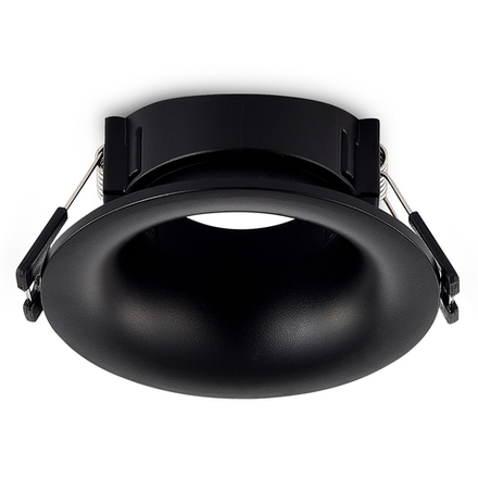 Donel, св-к встроенный, цвет ЧЕРНЫЙ, D86xH40мм, под лампу GU10, материал РС, IP20, серия: DN04