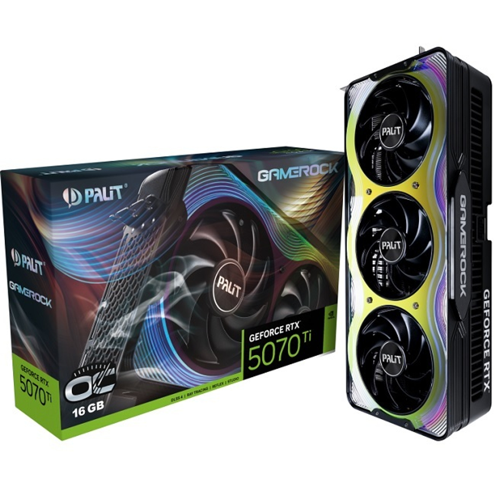 Видеокарта Palit GeForce RTX 5070 Ti GameRock OC 16GB (NE7507TH19T2-GB2030G)