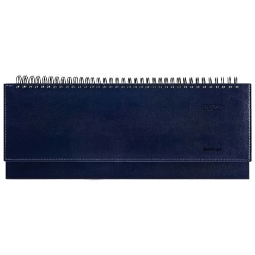 Планинг датированный 2022г.,  64л.,  330*130мм,  кожзам,  Berlingo "Silver Pristine",  синий DP2_82642
