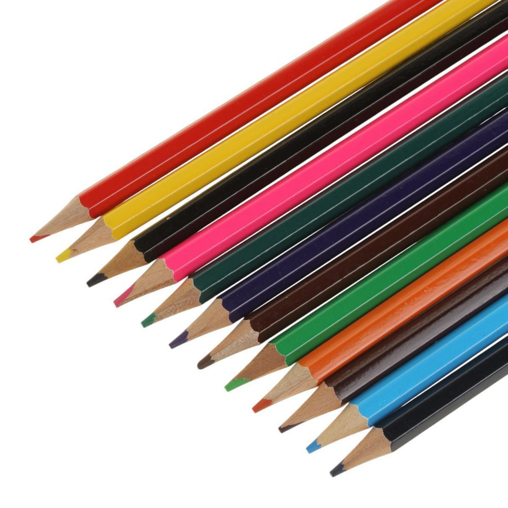 Карандаши 12цв. "Девочка Аниме" d грифеля=2,65мм. дерев. шестигран. коробка (Mazari)