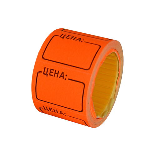 Ценник 25х35 самокл 10х200 шт оранж/200