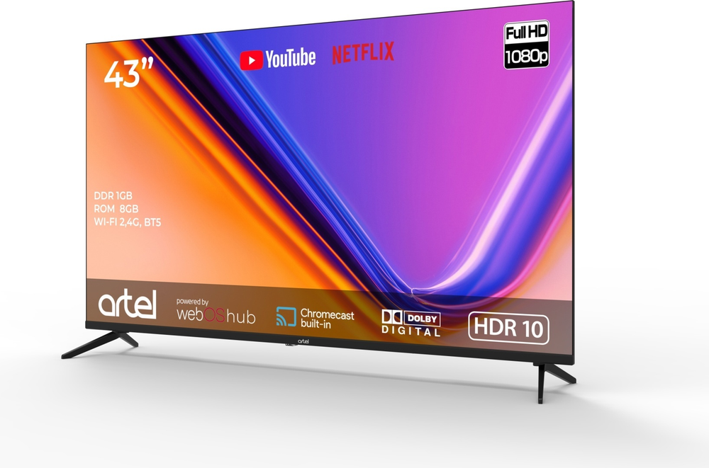 Телевизор Artel A43MQA800 109 см черный