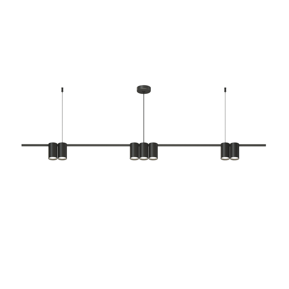 DK4063-BK Подвесной светильник ORBIT, IP20, 7xGU10 LED до 15 Вт, черный матовый, алюминий