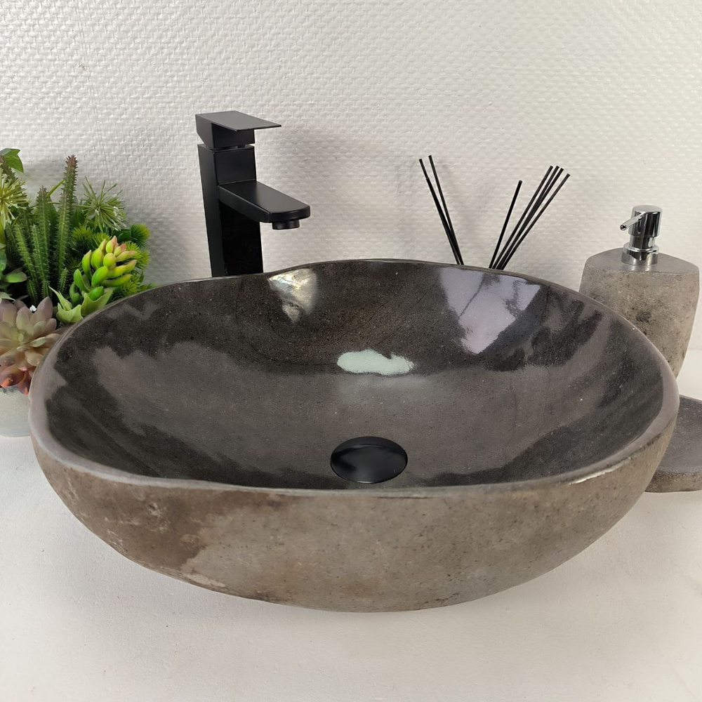 Раковина из речного камня RS-65161 47*40*15 0861