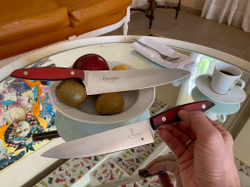 🏆Два Кухонных ножа Alexander M AUS-8 Red G10