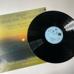 Винтажная виниловая пластинка LP Radio Symphony Orchestra Bratislava, Ondrej Lenard Italian Orchestral Masterpieces (Чехословакия 1980)