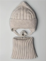 Шапка-бини со снудом детская на осень
