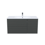 Тумба с умывальником IDDIS Bild, подвесная, 100 см, темно-серый, BIL10G0i95K